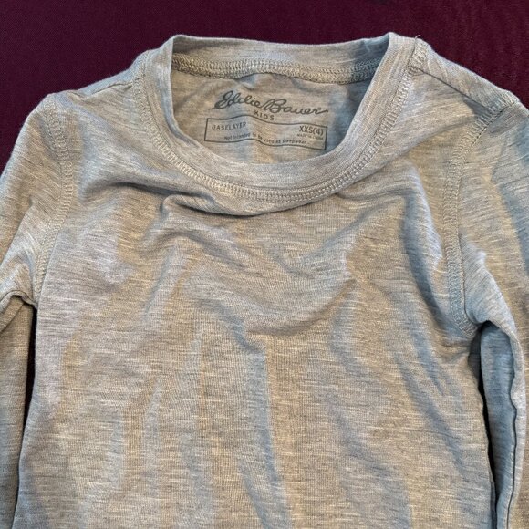 Eddie Bauer Kids' Gray Baselayer Set XXS - Picture 8 of 9